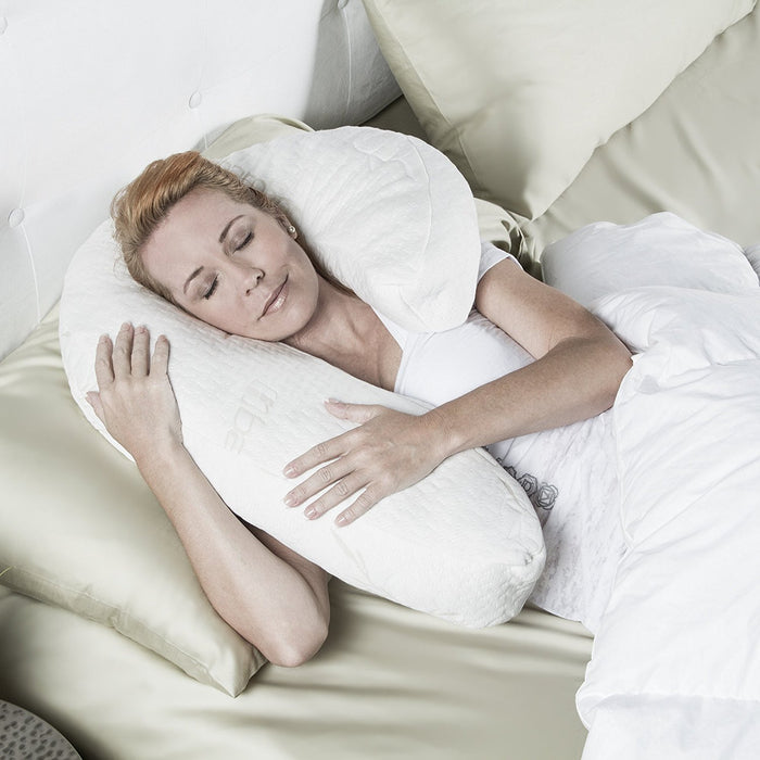 Uno Adjustable Memory Foam Snuggle Pillow for Side Sleepers with Cooling Tencel Cover