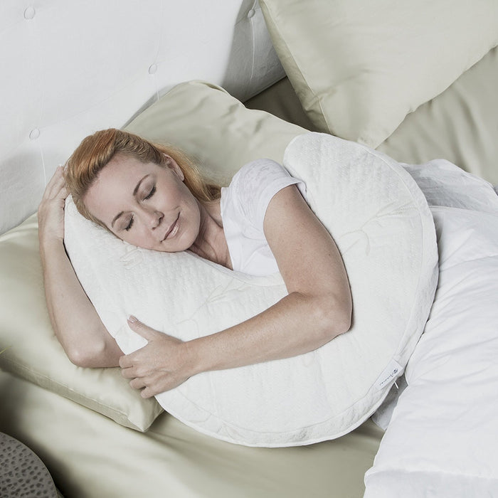 Uno Adjustable Memory Foam Snuggle Pillow for Side Sleepers with Cooling Tencel Cover