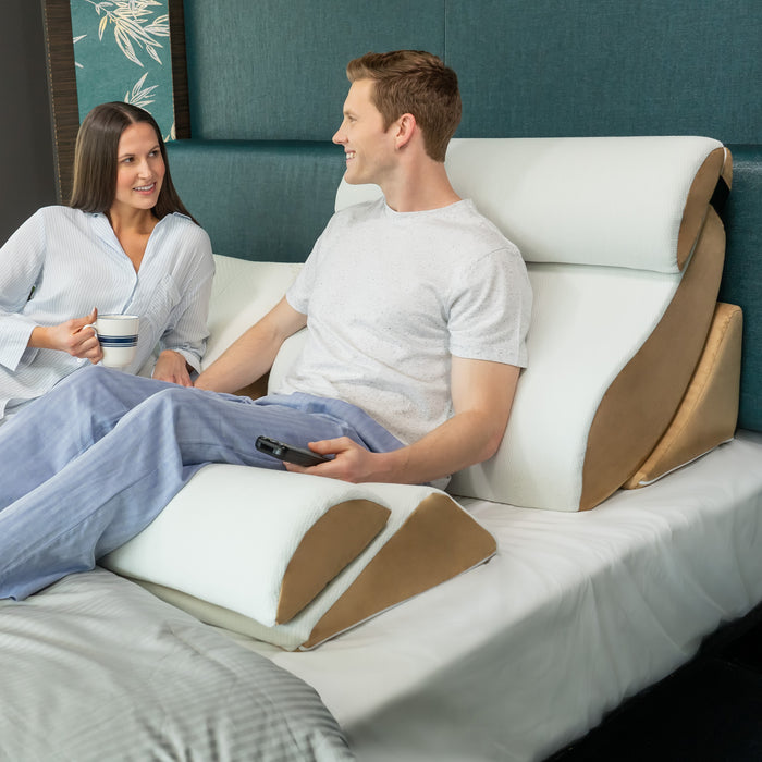 5-Piece Orthopedic Support Wedge Pillow Comfort System, Extra Large, 30" Wide, Tencel