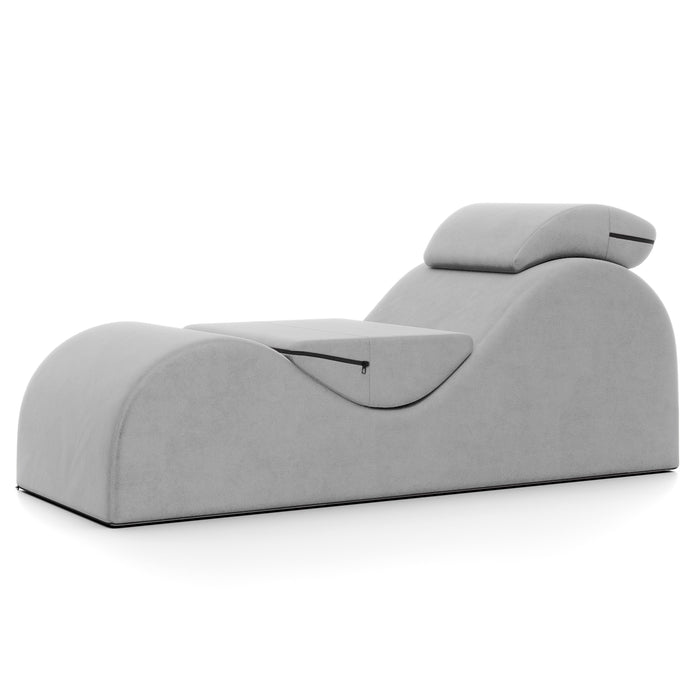 Avana Luvu Lounger - Elegant Chaise Lounge Chair for Yoga, Exercise, Stretching, Massage and More - High Density Foam Core, Grey