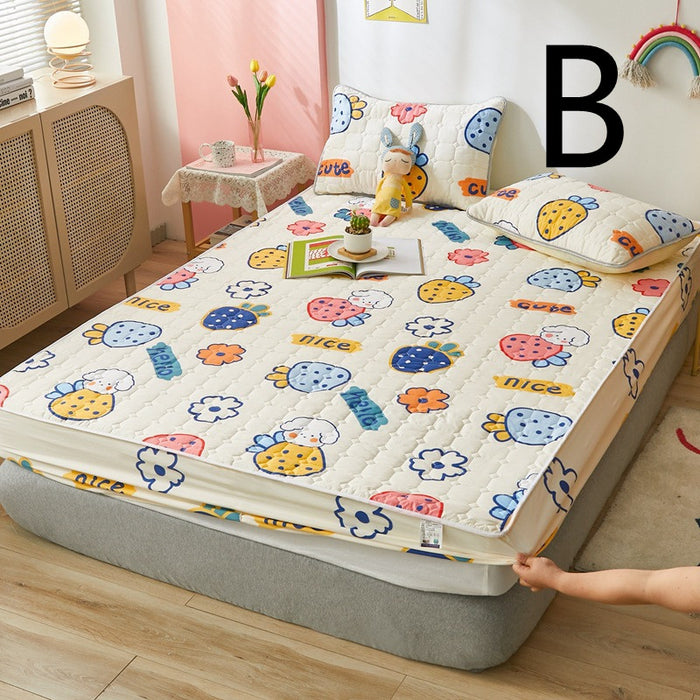 Padded Bed Sheet One-piece Waterproof Padded Non-slip Fixed Mattress Protector