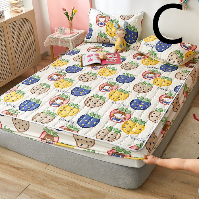 Padded Bed Sheet One-piece Waterproof Padded Non-slip Fixed Mattress Protector