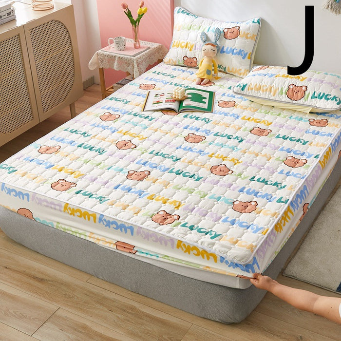 Padded Bed Sheet One-piece Waterproof Padded Non-slip Fixed Mattress Protector