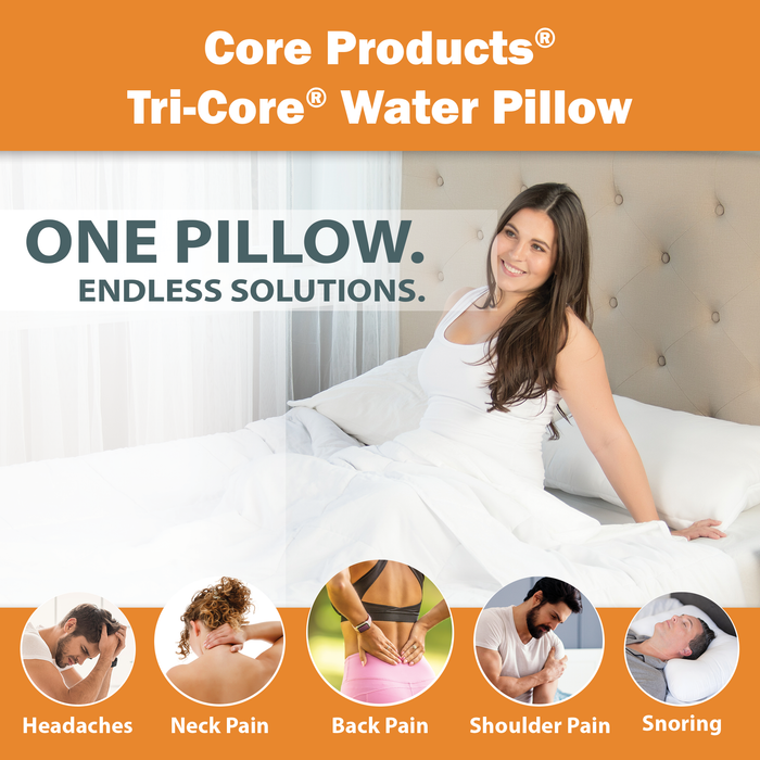 Tri-Core Water Pillow Adjustable Cervical Support Pillow