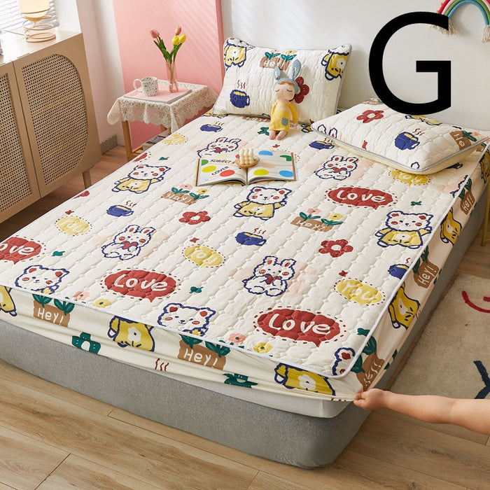 Padded Bed Sheet One-piece Waterproof Padded Non-slip Fixed Mattress Protector
