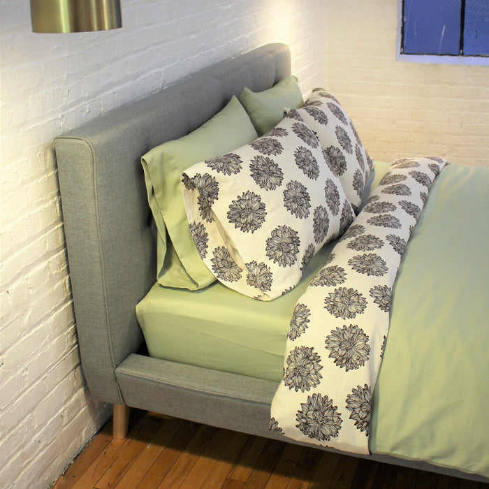 GOTS Organic Pillow Covers in Sateen Prints or Solids