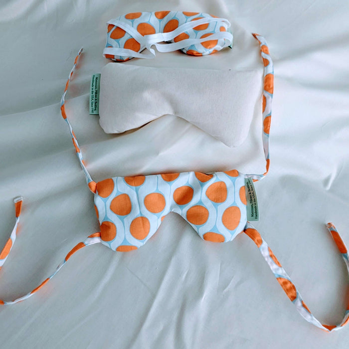 Buckwheat Hulls Eye Pillow with Ties