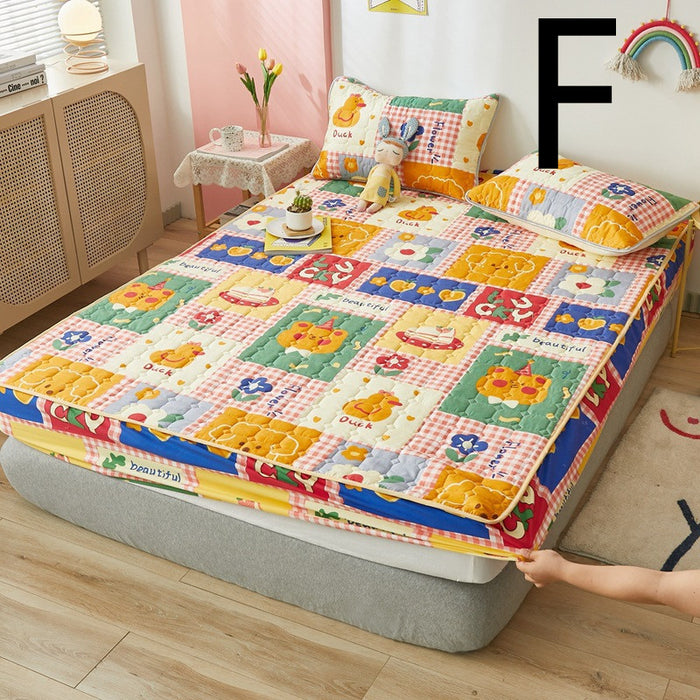 Padded Bed Sheet One-piece Waterproof Padded Non-slip Fixed Mattress Protector