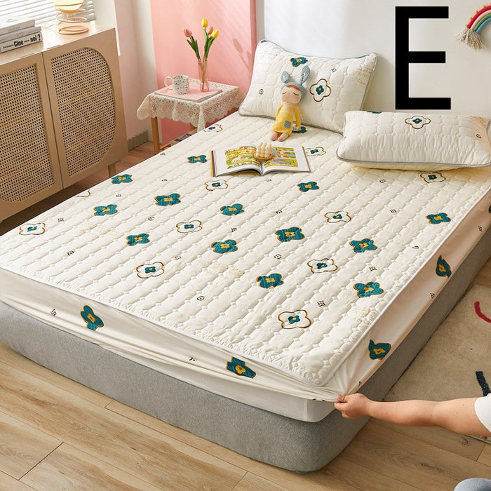 Padded Bed Sheet One-piece Waterproof Padded Non-slip Fixed Mattress Protector