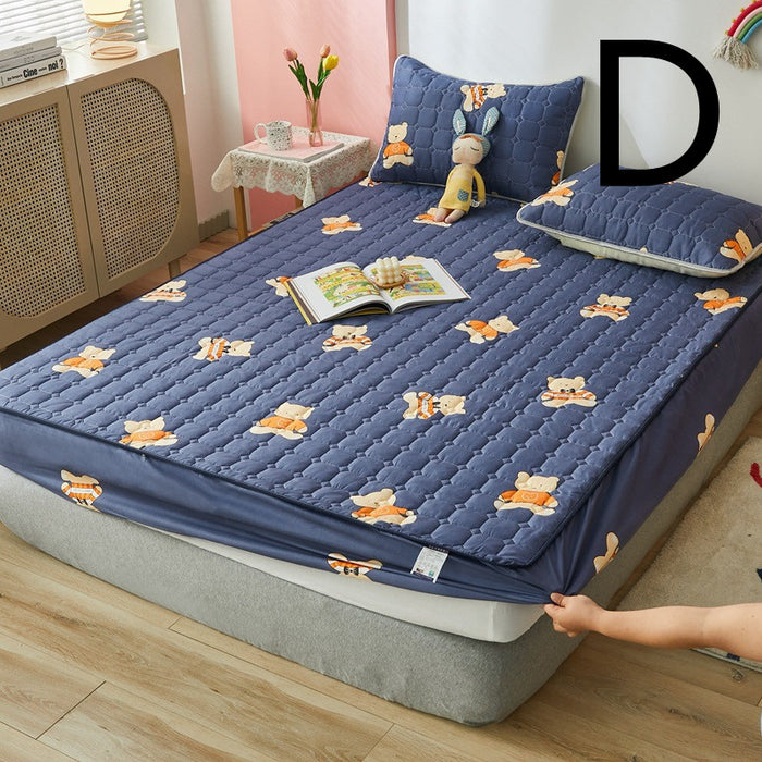 Padded Bed Sheet One-piece Waterproof Padded Non-slip Fixed Mattress Protector