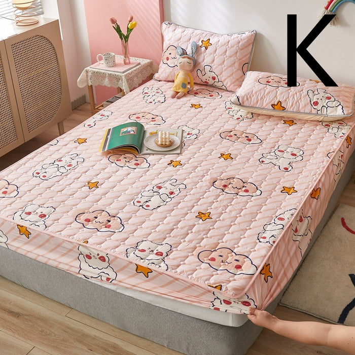 Padded Bed Sheet One-piece Waterproof Padded Non-slip Fixed Mattress Protector
