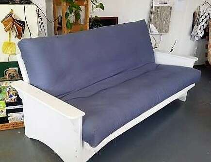 Green Cotton and Wool Dreamton Futon