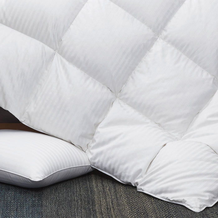Down Alternative Comforters | 100% Cotton, 300 Thread Count Damask Stripe