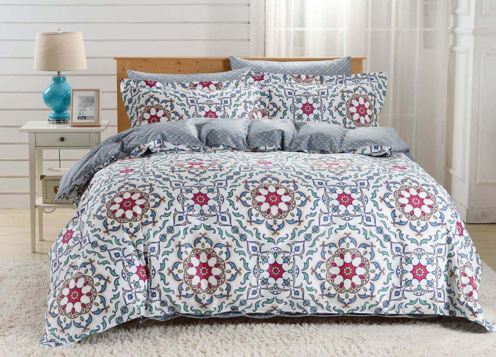 Duvet Cover Sheets Set, Dolce Mela Lanzarote Queen Size Bedding