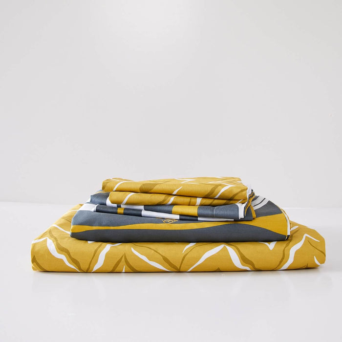 Duvet Cover Set, 6 Piece Queen Size Cotton Bedding - Moco by Dolce Mela