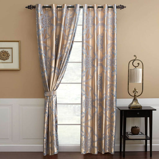 Curtains Damask Jacquard, Grommet, Semi-Blackout, Tall 60x100 inches