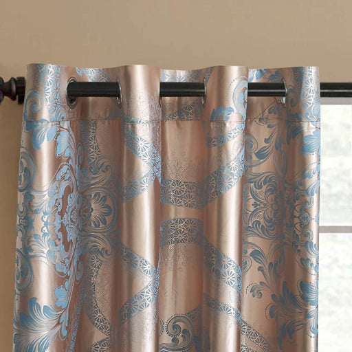 Curtains Damask Jacquard, Grommet, Semi-Blackout, Tall 60x100 inches
