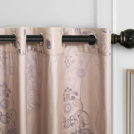 Curtains Damask Jacquard Grommet Semi-Blackout, Tall 60x100, Rennes by Dolce-Mela