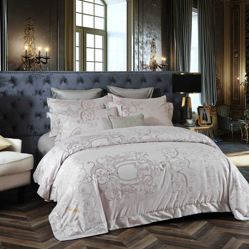 DM802K | King Size Duvet Cover Set Jacquard Top & 100% Cotton Inside