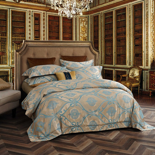 DM804K | King Size Duvet Cover Set Jacquard Top & 100% Cotton Inside