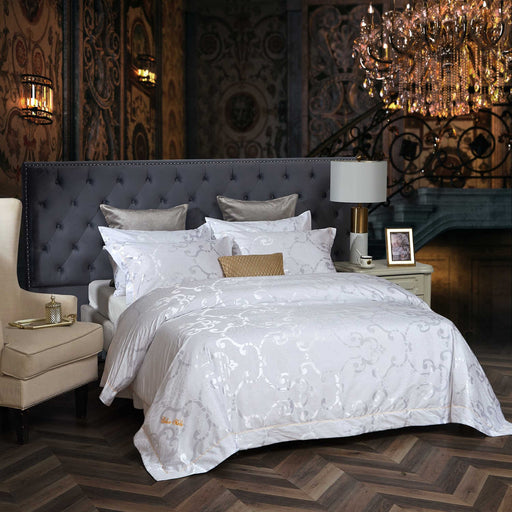 DM806K | King Size Duvet Cover Set Jacquard Top & 100% Cotton Inside