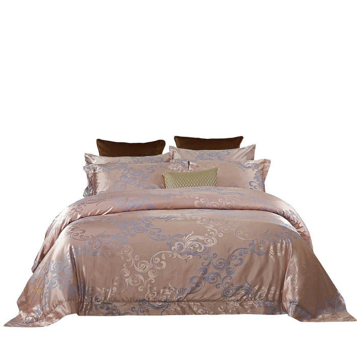 DM801K | King Size Duvet Cover Set Jacquard Top & 100% Cotton Inside