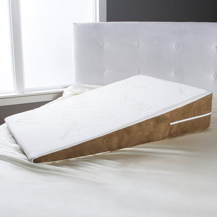 Bed Wedge Memory Foam Pillow With Removable Tencel Cover, 30" Wide, XL