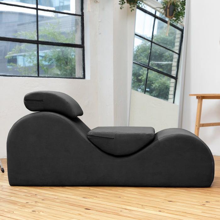 Luvu Lounger - Elegant Chaise Lounge Chair for Yoga, Exercise, Stretching, Massage and More - High Density Foam Core