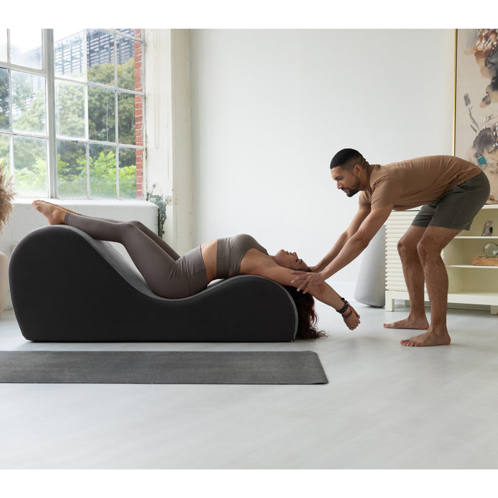 Chakra Yoga Chaise - 2 Adjustable Headrests & Handles with Adjustable Straps