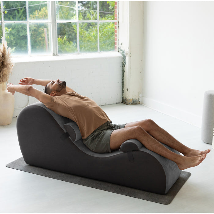 Chakra Yoga Chaise - 2 Adjustable Headrests & Handles with Adjustable Straps