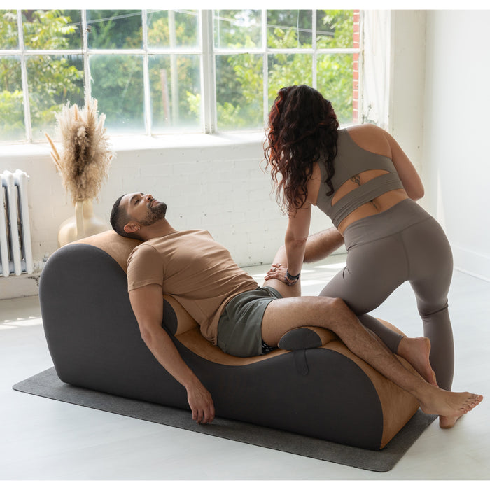 Chakra Yoga Chaise - 2 Adjustable Headrests & Handles with Adjustable Straps