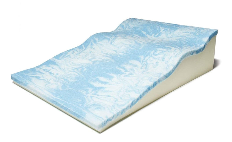 Wavy Contoured Bed Wedge Acid Reflux Pillow with Gel Infused Cooling Memory Foam