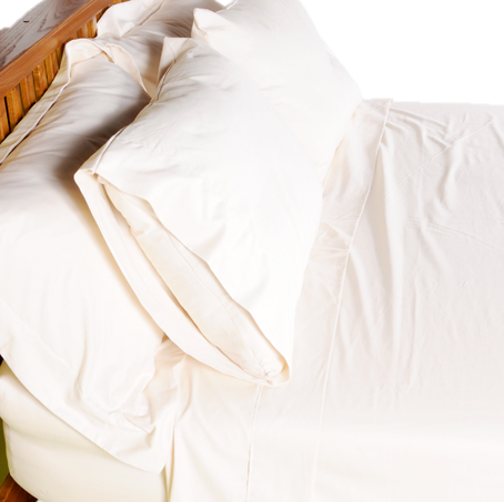 GOTS Pillow Covers in Organic Cotton Sateen Natural