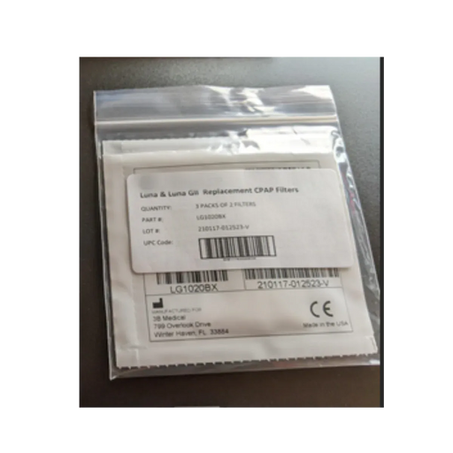 Luna Disposable Air Filter White - 6 filter pack - Scofa, LLC