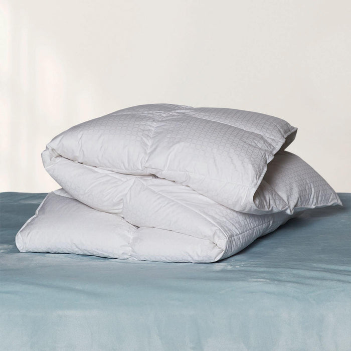 Down Comforters | 700 Fill Power Duck Down, 100% Cotton 300 Thread Count Woven Windowpane