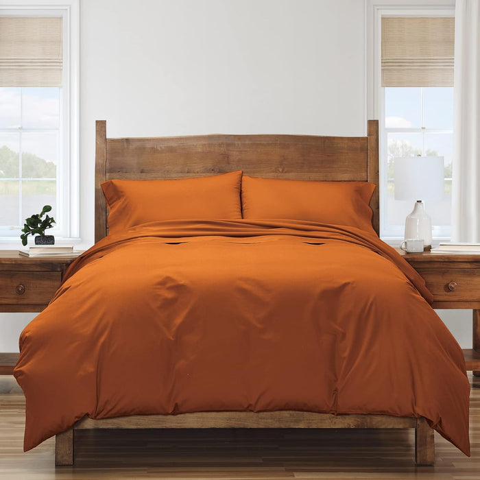 Sateen Bedding | 100% Cotton, 390 Thread Count, Sateen Weave Duvet Cover