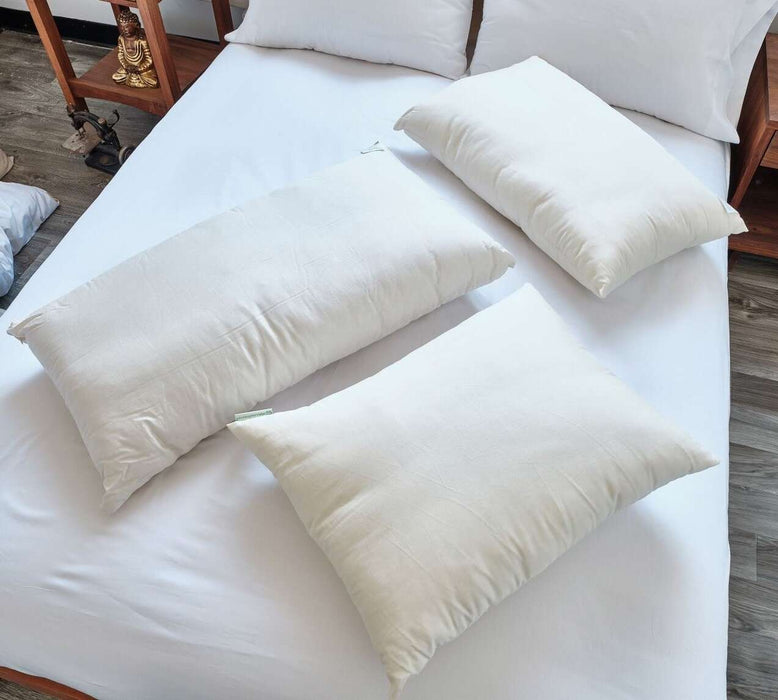 GOTS Pillow Covers in Organic Cotton Sateen Natural