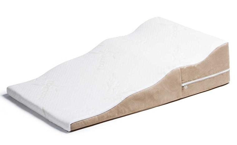 Wavy Contoured Bed Wedge Acid Reflux Pillow with Gel Infused Cooling Memory Foam