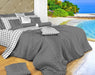 Queen Size Duvet Cover Sheets Set, Black & White Check