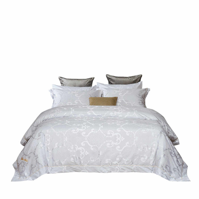 DM806Q | Queen Size Duvet Cover Set Jacquard Top & 100% Cotton Inside 