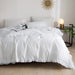 DM807K | King Size 6 piece Duvet Cover Set Ruffled Bedding 100% Cotton 