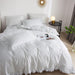 DM807K | King Size 6 piece Duvet Cover Set Ruffled Bedding 100% Cotton 