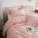 DM808Q | Queen Size 6 piece Duvet Cover Set Ruffled Bedding 100% Cotton 