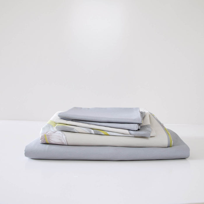 Duvet Cover Set, Queen Size 6 Piece Cotton Bedding - Bloomon by Dolce Mela