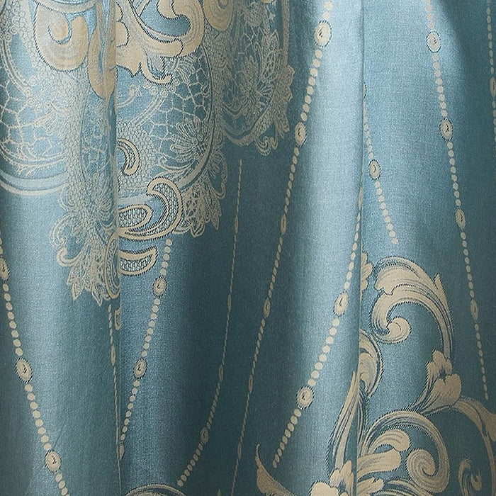 Curtains Damask Jacquard Grommet Semi-Blackout, Tall 60x100, Lille by Dolce-Mela