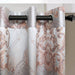 Curtains Damask Jacquard Grommet Semi-Blackout, Tall 60x100, Bordeaux by Dolce-Mela