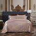 DM801K | King Size Duvet Cover Set Jacquard Top & 100% Cotton Inside 