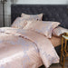 DM801K | King Size Duvet Cover Set Jacquard Top & 100% Cotton Inside 